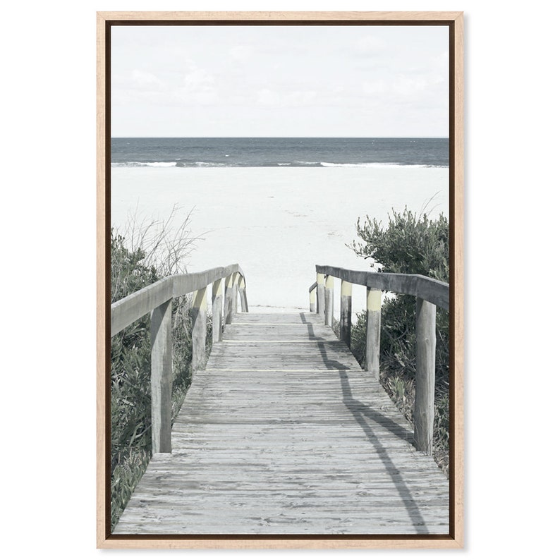 Beach Wooden Walkway Canvas Art Print Paper Print Beach Etsy