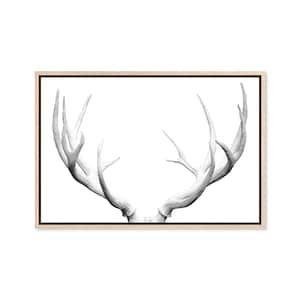 Deer Antlers, Canvas Art Print, Paper Print, Monochrome Art, Black Wall Decor, Stag Art, Country Decor