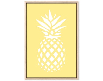 Coastal Pineapple Lemon, Canvas Art Print, Paper Print, Tropical Art, Canvas, Fruit, Summer