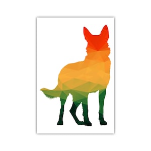 German Shepherd, Dog Print, Canvas Art, Kids Room Decor, Animal Poster