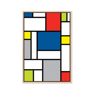 Mondrian Art Inspired, Canvas Art Print, Paper Print, Abstract Art, Modern Wall Decor