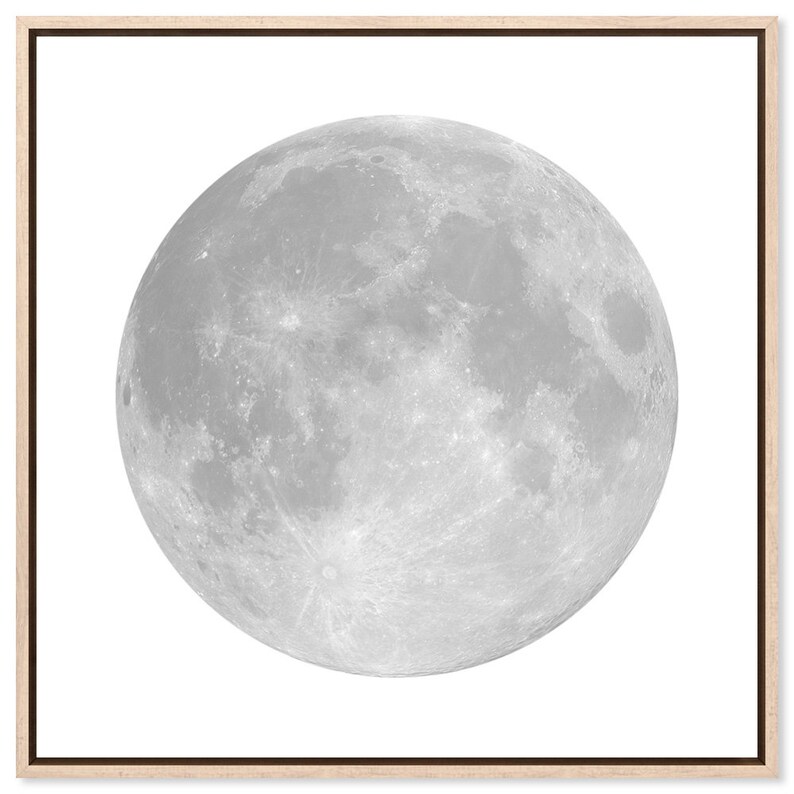 Solar System Modern Grey Moon Monochrome Wall Art Minimalist Planet Black White Photography Canvas Art Print Paper Print Satellite