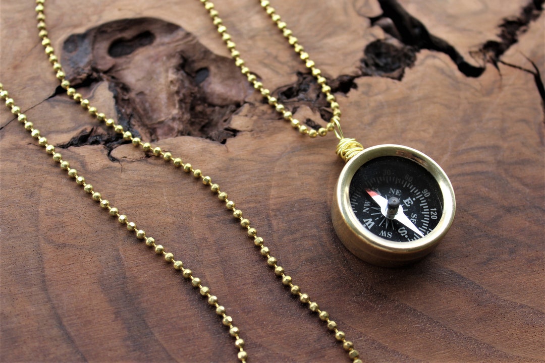 Real Compass Necklace Compass Necklace Working Compass Etsy