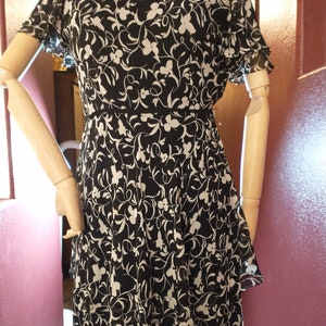 Sweet 1920&#39; Retro vintage black & white dress