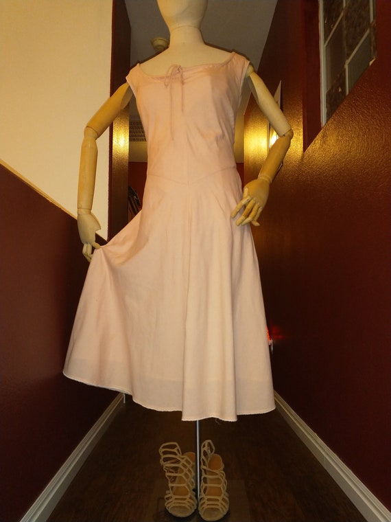 Pastel Pink Dress with velour jacket - image 2
