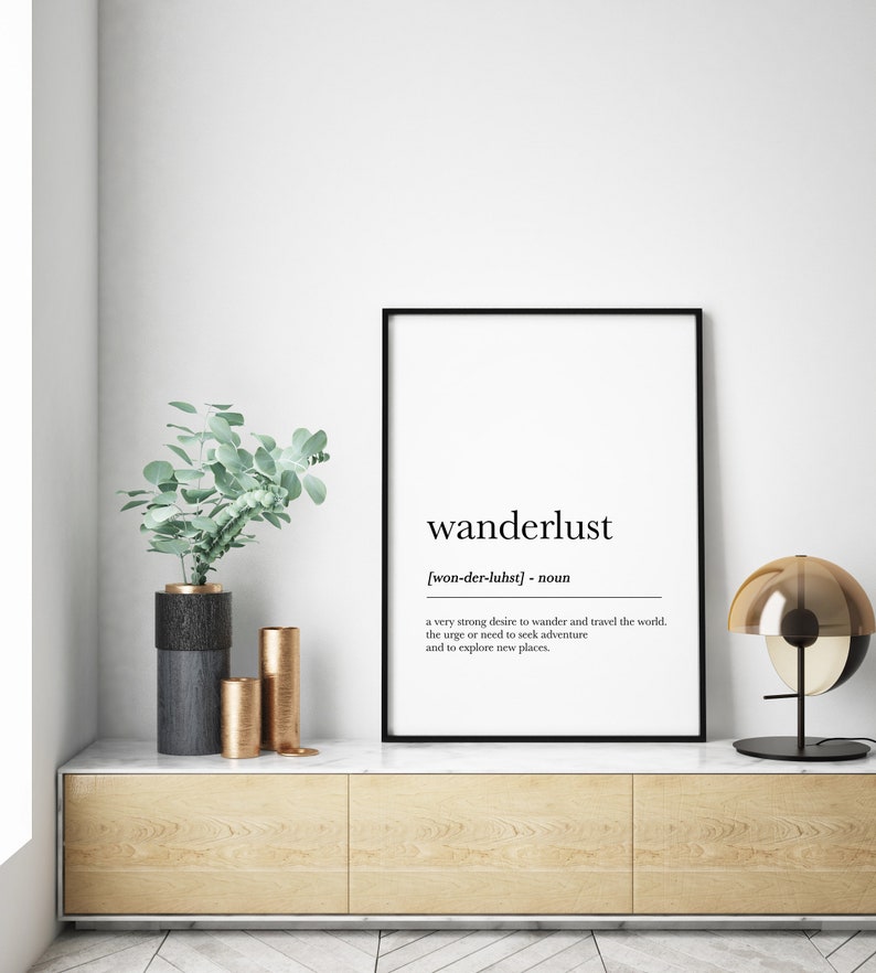 Wanderlust Definition, Wanderlust Wall Art Print Home Decor, Wall Art, Definition Print, Wanderlust Printable, Large Modern Printable Poster image 8