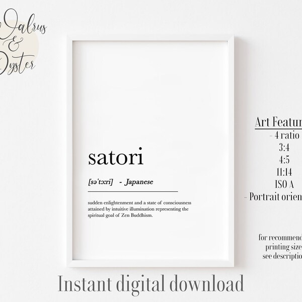 Satori Definition Etsy