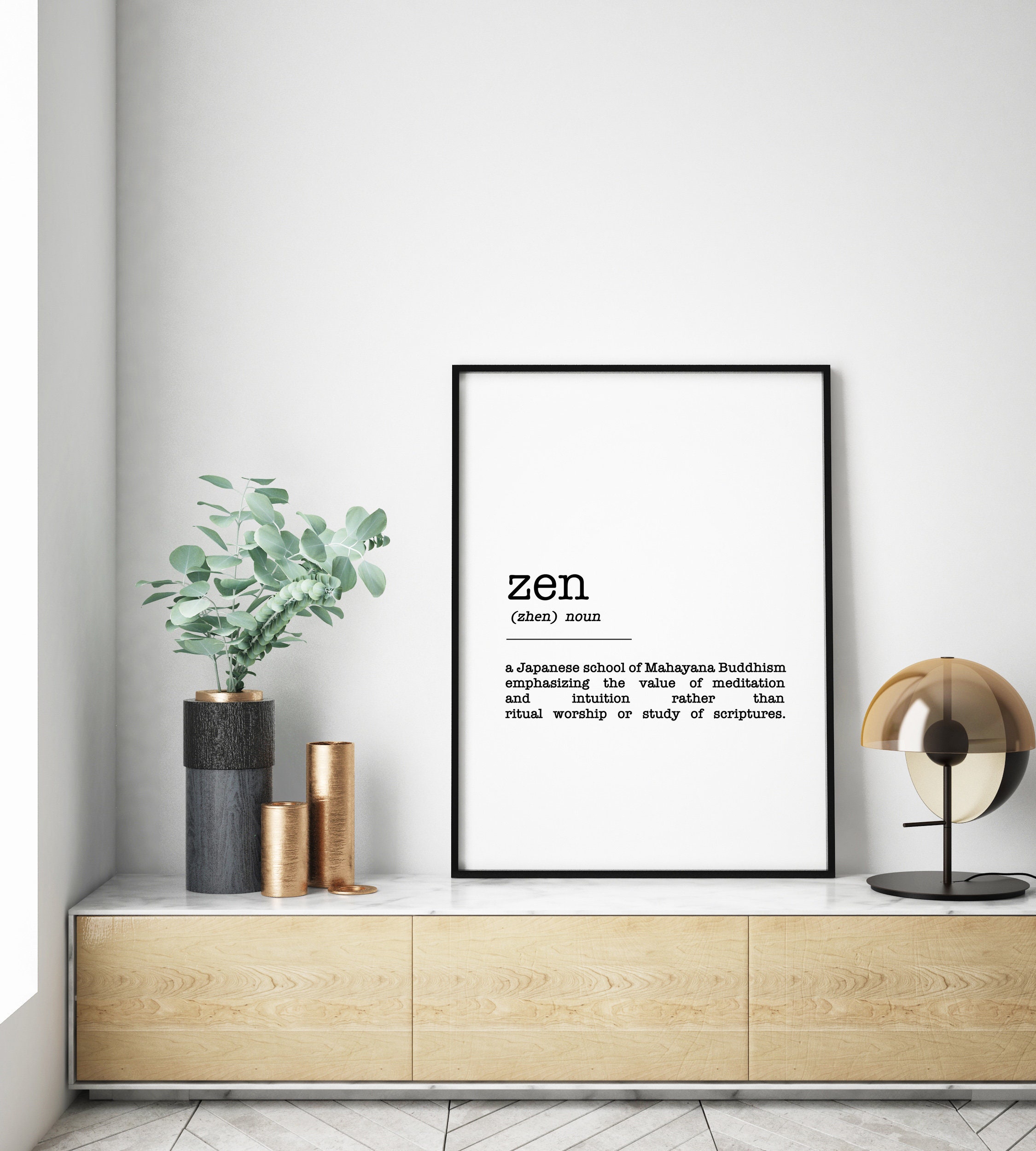 Zen Definition Zen Wall Art Print Nordic Definition Etsy