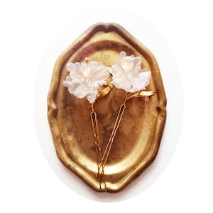 Sunaru - Bridal silk organza flower hair pin set