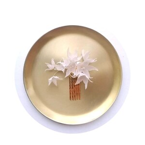 Paxil - White silk flower bridal hair piece