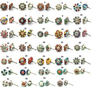 Handbemalter keramischer Knopf, bunte Möbelbeschläge-Küchenschrank-Schublade