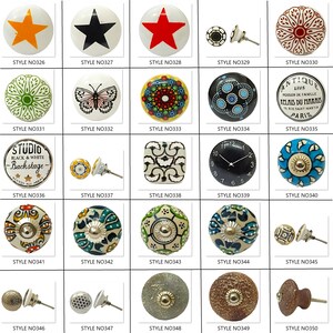 Perillas de cerámica multicolor para gabinetes, tiradores de cajones hechos a mano imagen 11