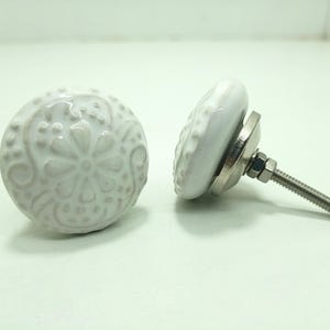 手描きのセラミックノブ、装飾キャビネット金具 Style 08