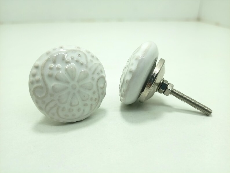 手描きのセラミックノブ、装飾キャビネット金具 Style 08