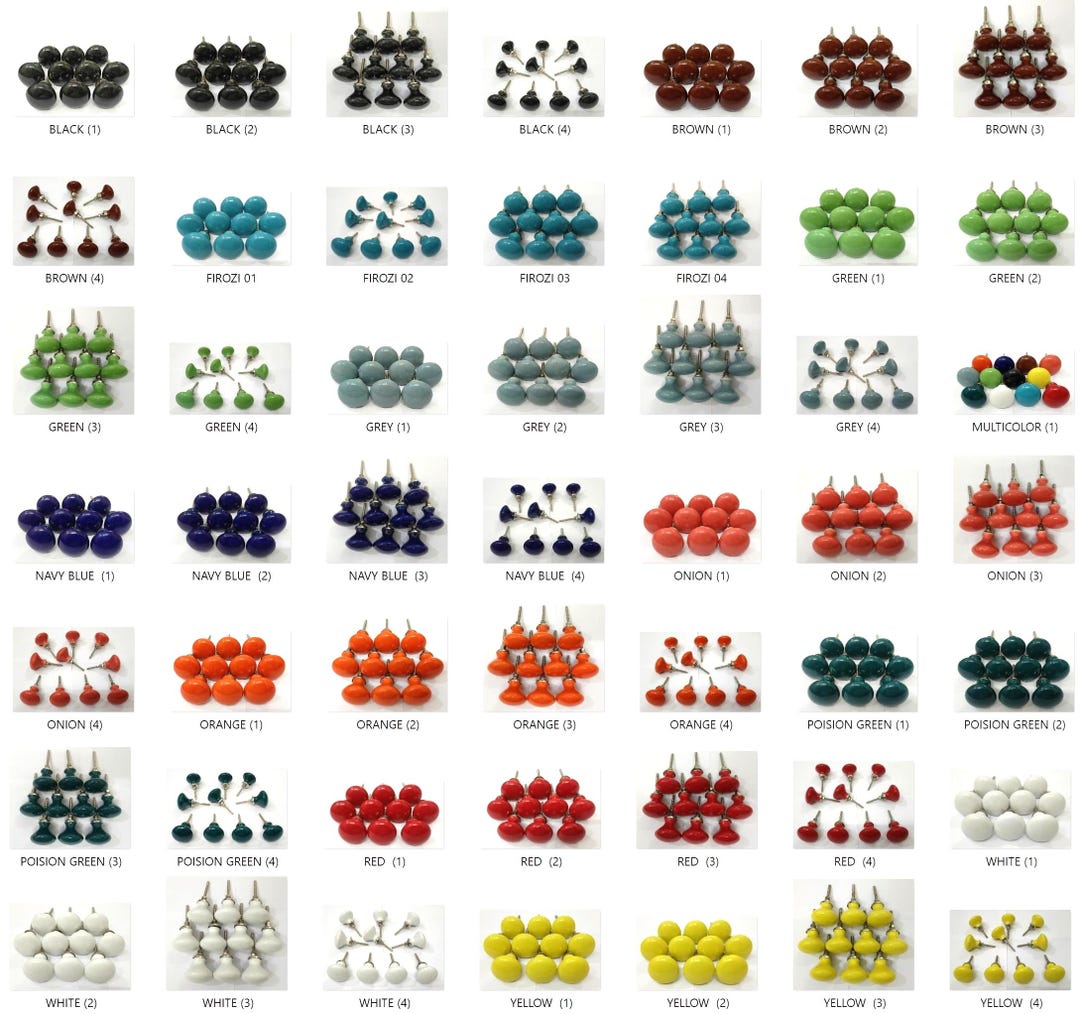 Handmade Ceramic Knobs: Colorful Kitchen, Drawer, Cupboard Hardware - Etsy
