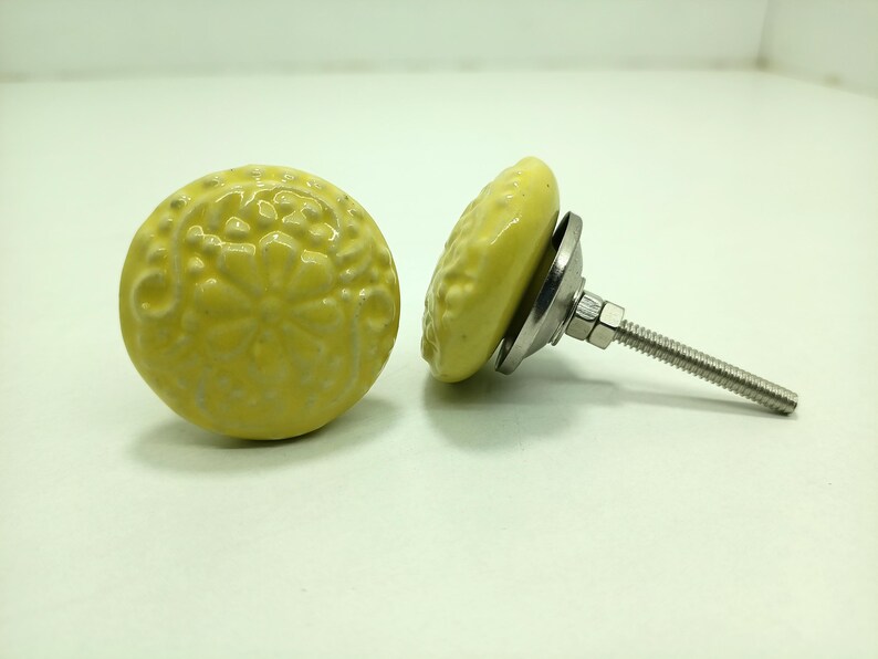 手描きのセラミックノブ、装飾キャビネット金具 Style 06
