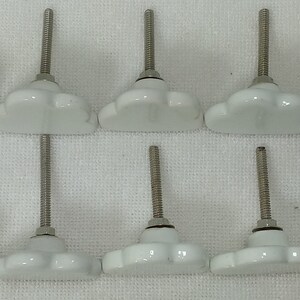 Handpainted White Cloud Ceramic Knobs, Drawer Pulls image 5
