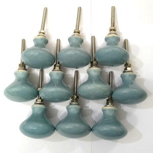 Handgemachte braune Keramik Knäufe für Schränke, Schubladen Grey Color