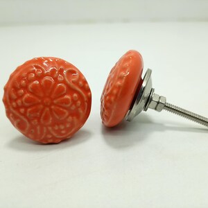 手描きのセラミックノブ、装飾キャビネット金具 Style 03
