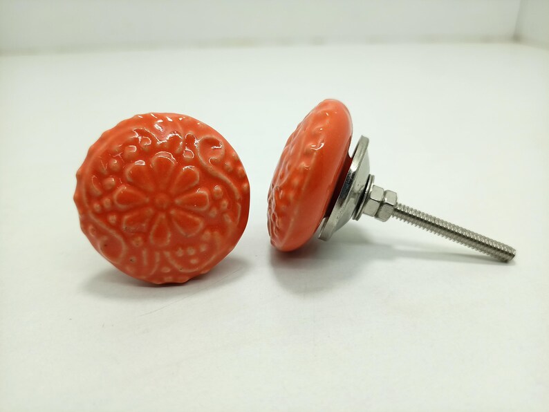 手描きのセラミックノブ、装飾キャビネット金具 Style 03