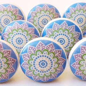 Veelkleurige keramische knoppen, decoratief meubelbeslag Style 05