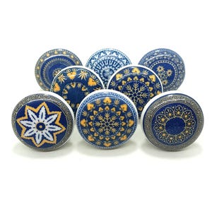 Pomelli in ceramica multicolore fatti a mano a forma di albero, ferramenta per cassetti e armadietti Style 05