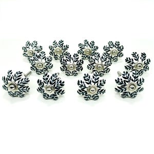 Handmade Ceramic Leaf Cabinet Knobs - Decorative Drawer Pulls
