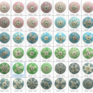 Vintage Style Handmade Ceramic Knobs, Vintage-Look Cabinet Hardware Kitchen Drawer Pulls