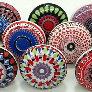 Pomelli in ceramica multicolore fatti a mano a forma di albero, ferramenta per cassetti e armadietti Style 08