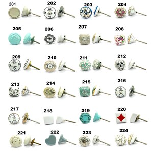 Handbeschilderde keramische knoppen, decoratief kastbeslag afbeelding 8