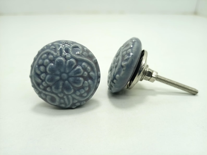手描きのセラミックノブ、装飾キャビネット金具 Style 02