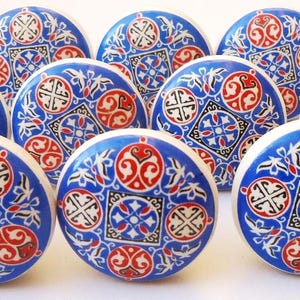 Veelkleurige keramische knoppen, decoratief meubelbeslag Style 02