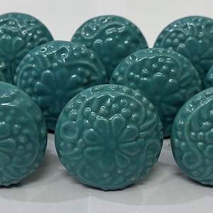 SkyBlue Vintage Ceramic Knobs Handpainted Ceramic Door Knobs Kitchen Cabinet Knobs Drawer Knobs Cupboard Knobs Hardware Knobs Drawer Handles