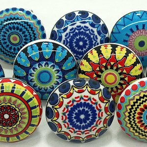 Pomelli in ceramica multicolore fatti a mano a forma di albero, ferramenta per cassetti e armadietti Style 07