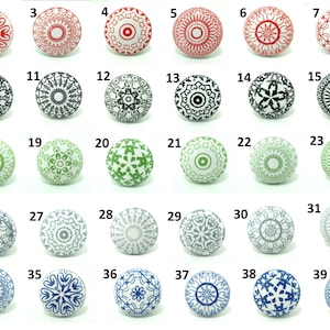 Perillas de cerámica planas para gabinetes, herrajes decorativos, tiradores para cajones de cocina