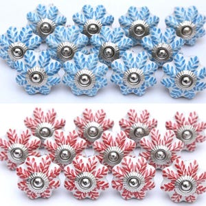 Hand-Painted Ceramic Knobs, Leaf Design - Furniture Hardware image 3