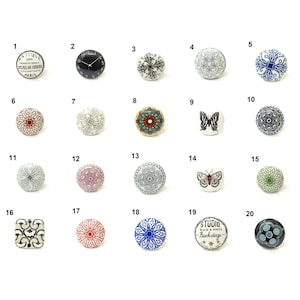 Boutons plats en céramique pour armoires de cuisine, décoration intérieure image 1
