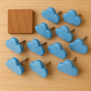 Sky Blue Cloud Design Ceramic Knobs Handpainted Ceramic Door Knobs Kitchen Cabinet Knobs Drawer Knobs Cupboard Knobs Hardware Knobs