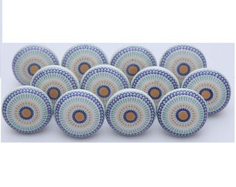 Puxadores de cerâmica multicoloridos, ferragens decorativas para móveis