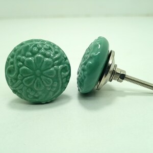 手描きのセラミックノブ、装飾キャビネット金具 Style 04