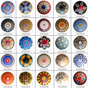 Perillas de cerámica multicolor para gabinetes, tiradores de cajones hechos a mano imagen 4