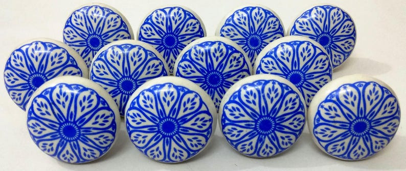 Veelkleurige keramische knoppen, decoratief meubelbeslag Style 03