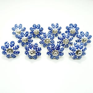 Hand-Painted Ceramic Knobs - Leaf Design Drawer Pulls