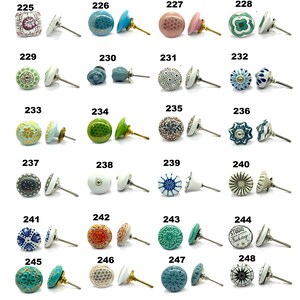 Boutons en céramique multicolores, poignées de tiroirs faites main image 9