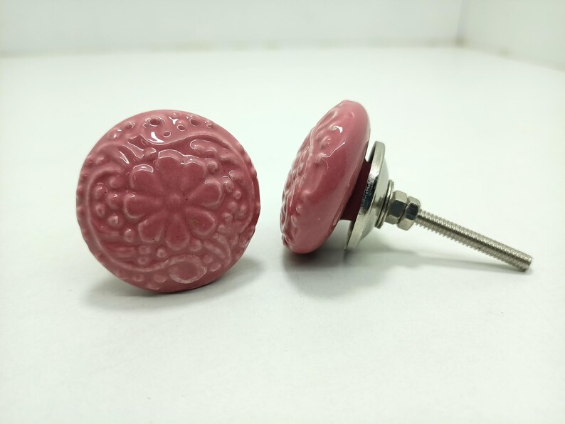 手描きのセラミックノブ、装飾キャビネット金具 Style 07