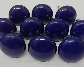 Nevy Blue Color Vintage Ceramic Knobs Kitchen Cabinet Knobs Drawer Knobs Hardware Knobs Kids Bedroom Knobs Cupboard Knobs Ceramic Door Knobs