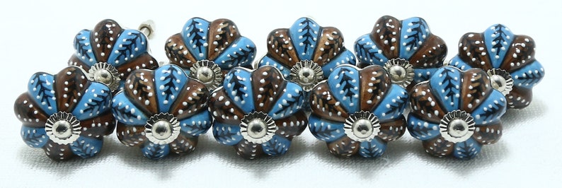 10 Knobs Multicolor Emboss Ceramic Knobs Hanmade Handpainted Kitchen Cabinet Drawer Knobs Cabinet Knobs Drawer Pulls Door Knobs Code 16