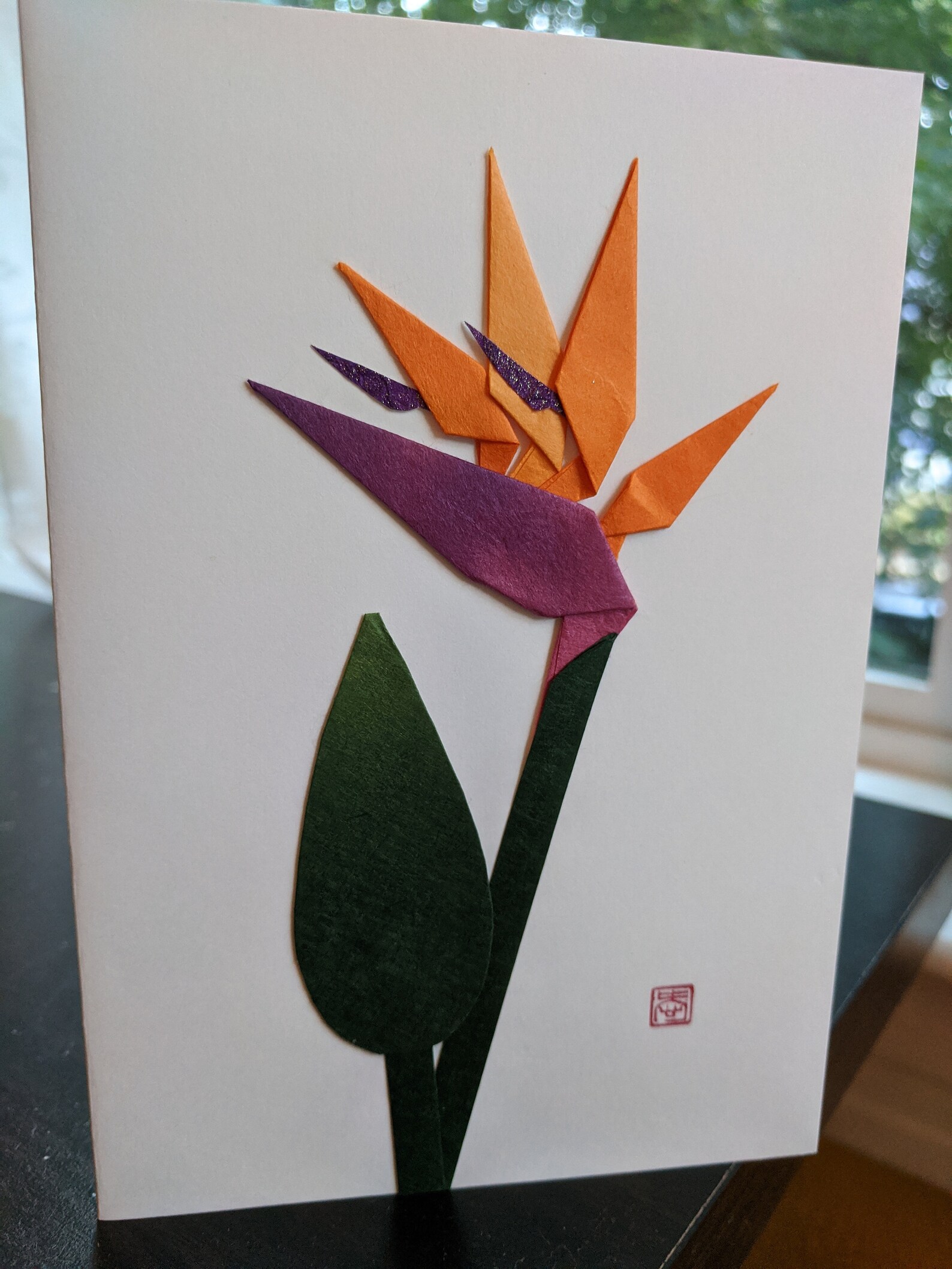 Handmade Origami Bird of Paradise Card Etsy