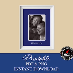 Zeta Phi Beta Inspired | Classic Style | 8x10 to 5x7 Photo Matte