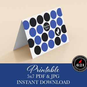 Zeta Phi Beta Inspiré | Merci Soror Polka Dot | Blank Inside | Téléchargement instantané | Carte de voeux imprimable